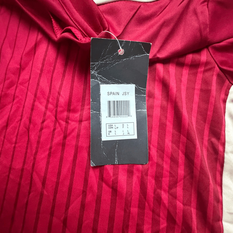 Spain National Team Soccer Jersey Large Red BBD Sports NWT gallery