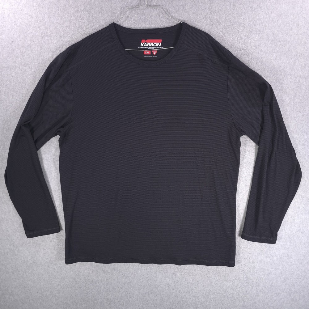Karbon Base Layer Merino Wool Black Primaloft Performance Thermal Shirt Mens 2XL