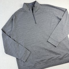 Turtleson Quarter Zip Pullover Men XL Gray Stretch Performance Golf Layer $135