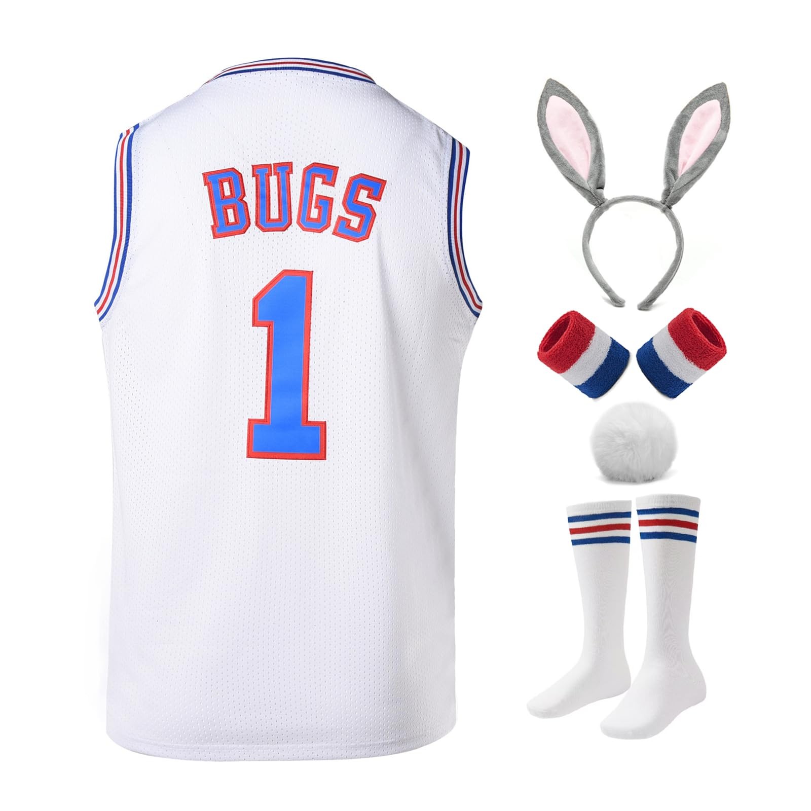 Men's Basketball Jerseys #1 Bugs Space Movie Sports Shirts 90s Hiphop Party C... gallery