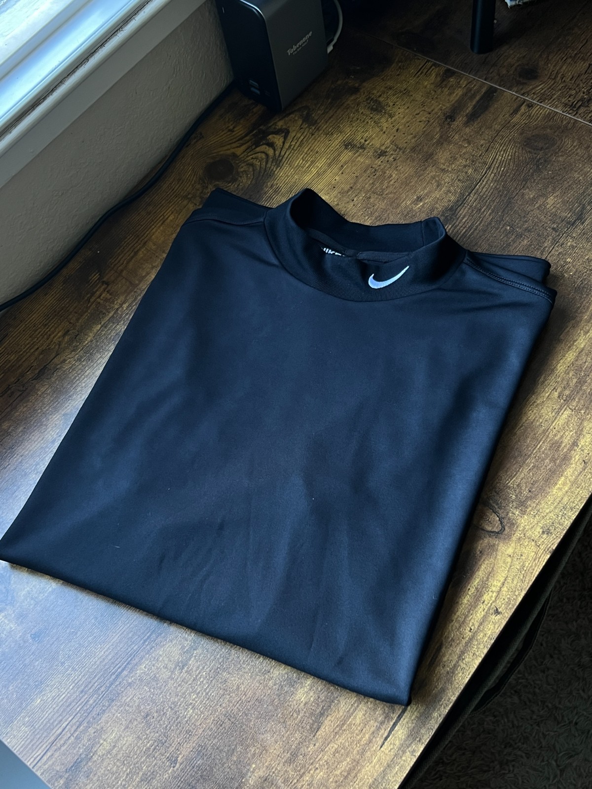 Nike Golf Tour Performance Dri Fit Mock Neck Black Long Sleeve Shirt - Size M gallery