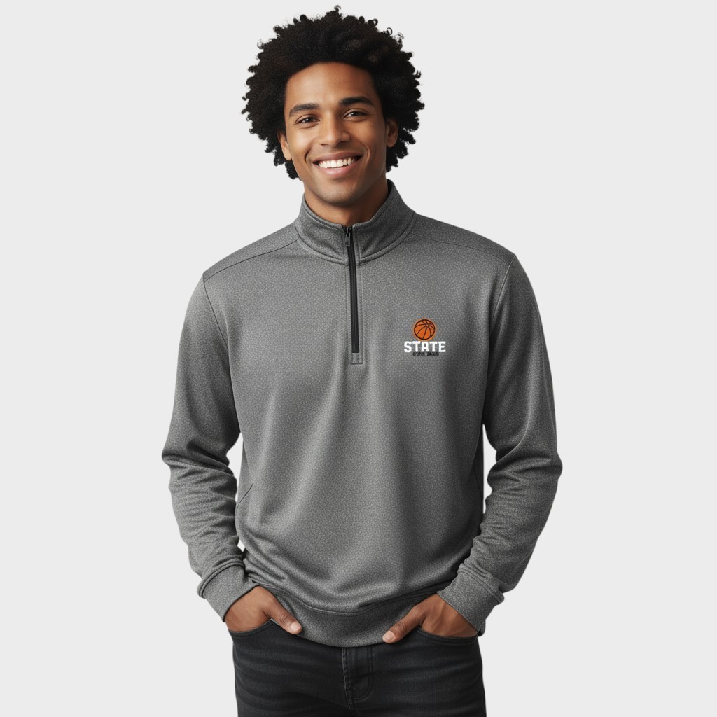ALO Yoga Jacket Mens Medium Heather Gray Performance Pullover Athletic Gym Base gallery