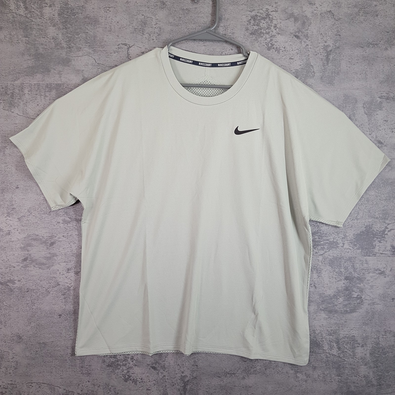 NIKE Court Slam Dri-Fit Loose Tennis Shirt Mens LARGE Green FQ2062-370 gallery
