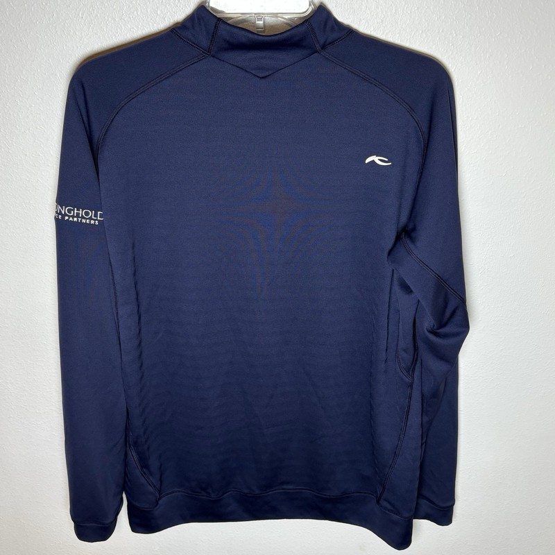 Kjus Keano Half-Zip Pullover Navy Stripe Men's 50 Medium M Performance Logo gallery