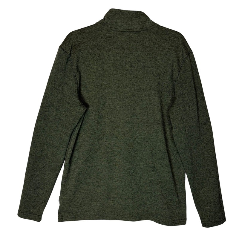 Swiss Tech Jacket Mens Medium Green Stretch Quarter Zip Mock Neck Performance gallery