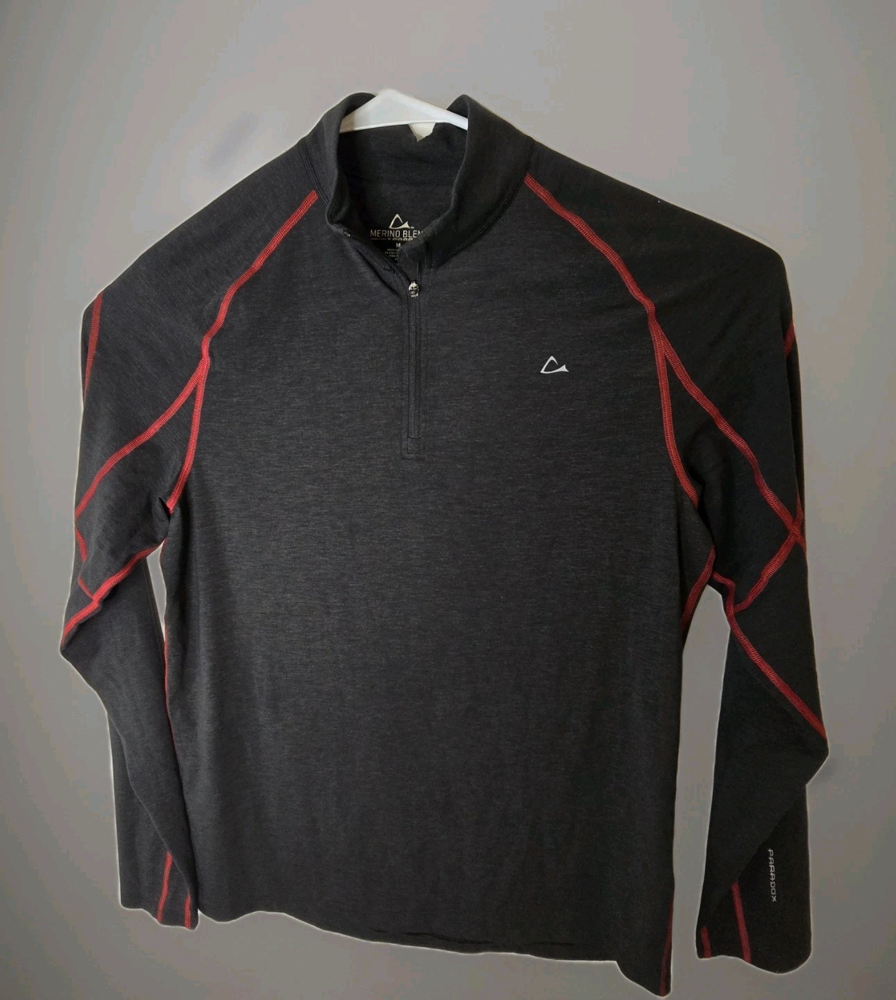 Paradox Dri release Mens Medium Merino Wool Blend 1/4 Zip Mockneck Long Sleeve gallery