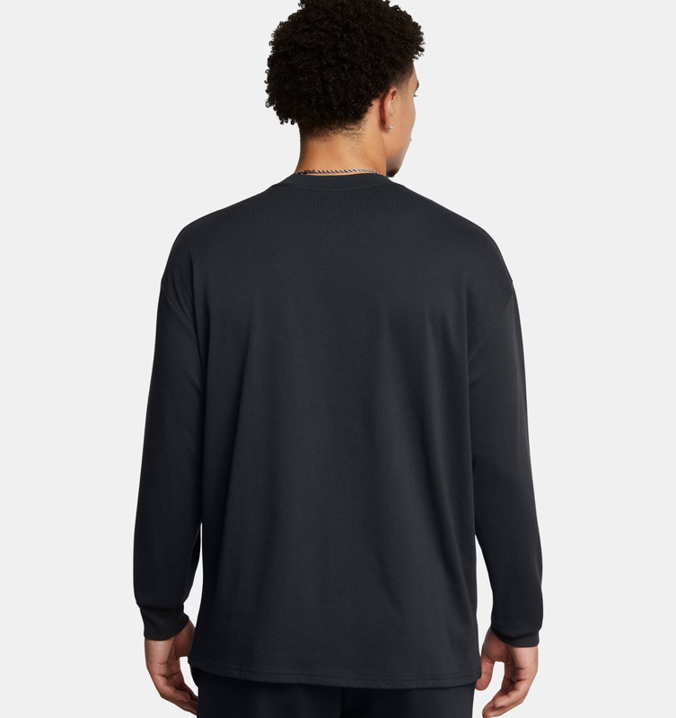 Under Armour Project Rock Cuffed Long Sleeve Shirt Men's Large Black 1386873 NWT gallery