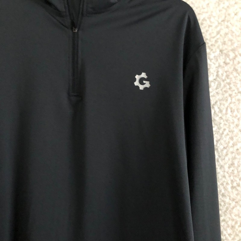 Jum Gear Mens XL Athletic Dark Gray Pullover Top Long Sleeves 1/4 Zipper gallery