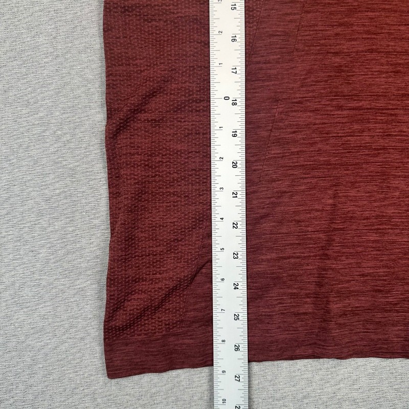 Alphalete Gym Shirt Mens Large Maroon Performance Short Sleeve Training Workout gallery