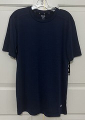 NWT Zelos flex size M navy blue black athletic short sleeve shirt mens
