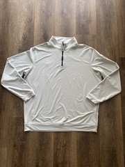 Peter Millar XL Gray Quarter Zip Pullover Camo Verrado Golf Club Sleeve Logo