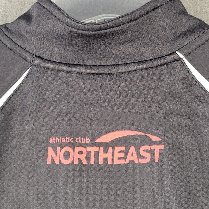 Alo 1/4 Zip Pullover Mens Medium Performance Club Logo Black Gray Gym Athleisure gallery