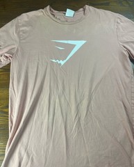 Gymshark Solid Salmon/Pink colored Athletic Workout Shirt Mens Size Medium