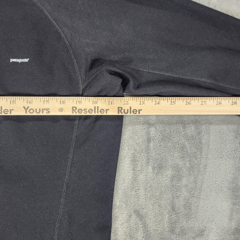 Patagonia Capilene Pullover Mens Large Black Quarter Zip Long Sleeve Base Layer gallery