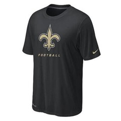 Nike Men’s New Orleans Saints Legend Elite Logo Dri Fit T-Shirt Black Small