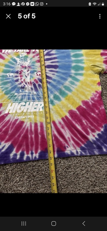 NIKE VIBE TIE DYE LOOSE OVERSIZED FIT HIGHER TEE MULTI-COLOR BQ1031 100 XXL MINT gallery