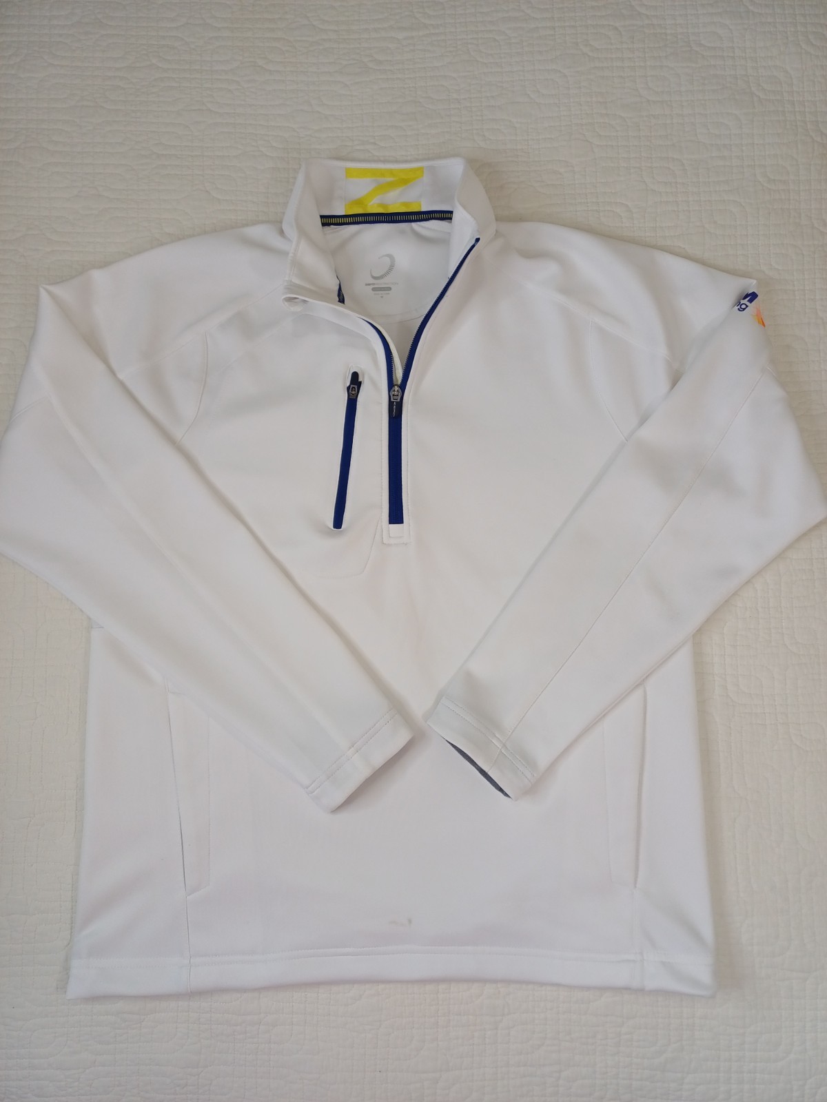 Zero Restriction Whit 1/4 Zip Golf Pullover Sweater Mens Medium Zip Pockets Logo gallery
