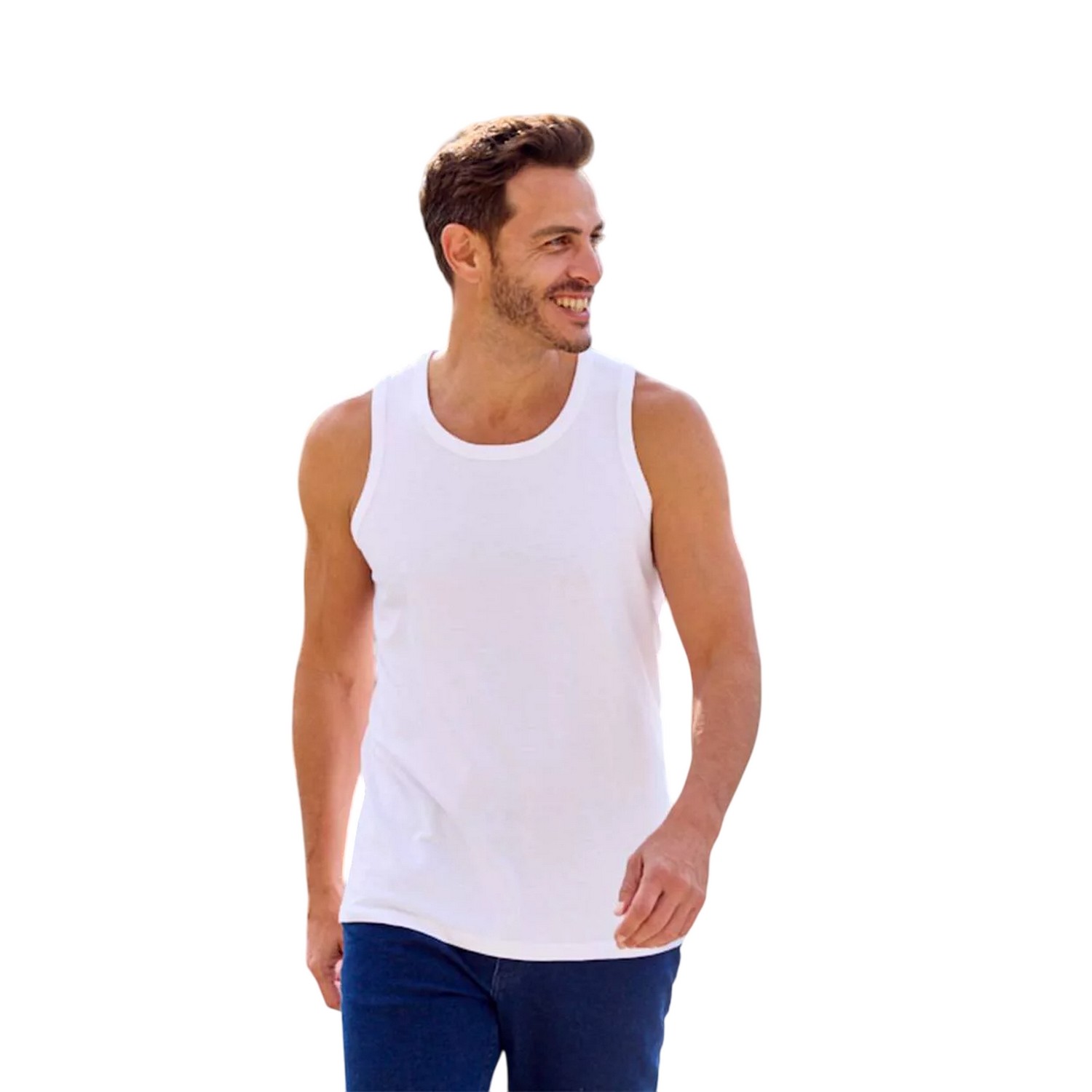 Atlas For Men Mens Plain Tank Top (Pack of 3) (AF2394) gallery
