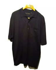 greg norman golf polo shirt Mens Large Black athletic leisure athlesure