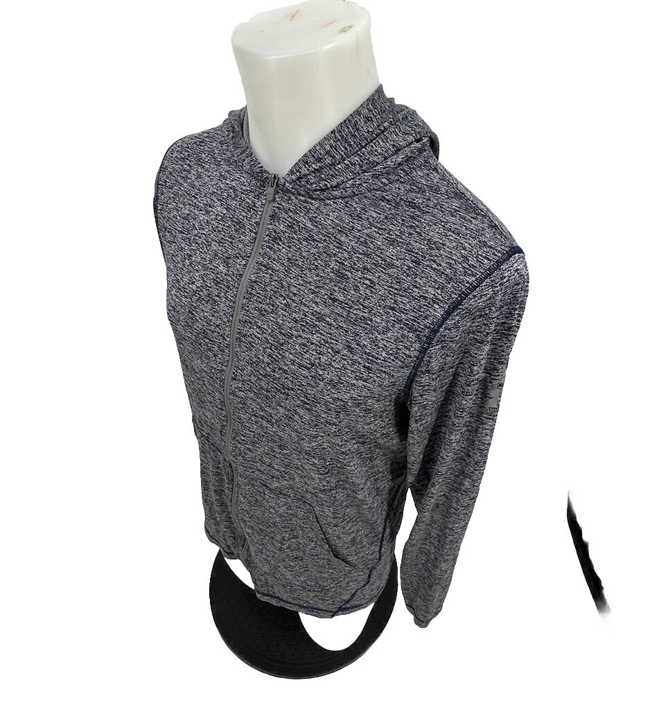 Under Armour Small Loose Men Full ZIP Hooded T-shirt Long Sleeve Stretchy ML9 gallery