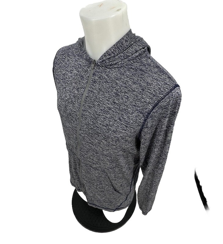 Under Armour Small Loose Men Full ZIP Hooded T-shirt Long Sleeve Stretchy ML9 gallery