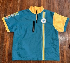 Men’s Medium 1/4 Zip Yellow and Blue Shirt
