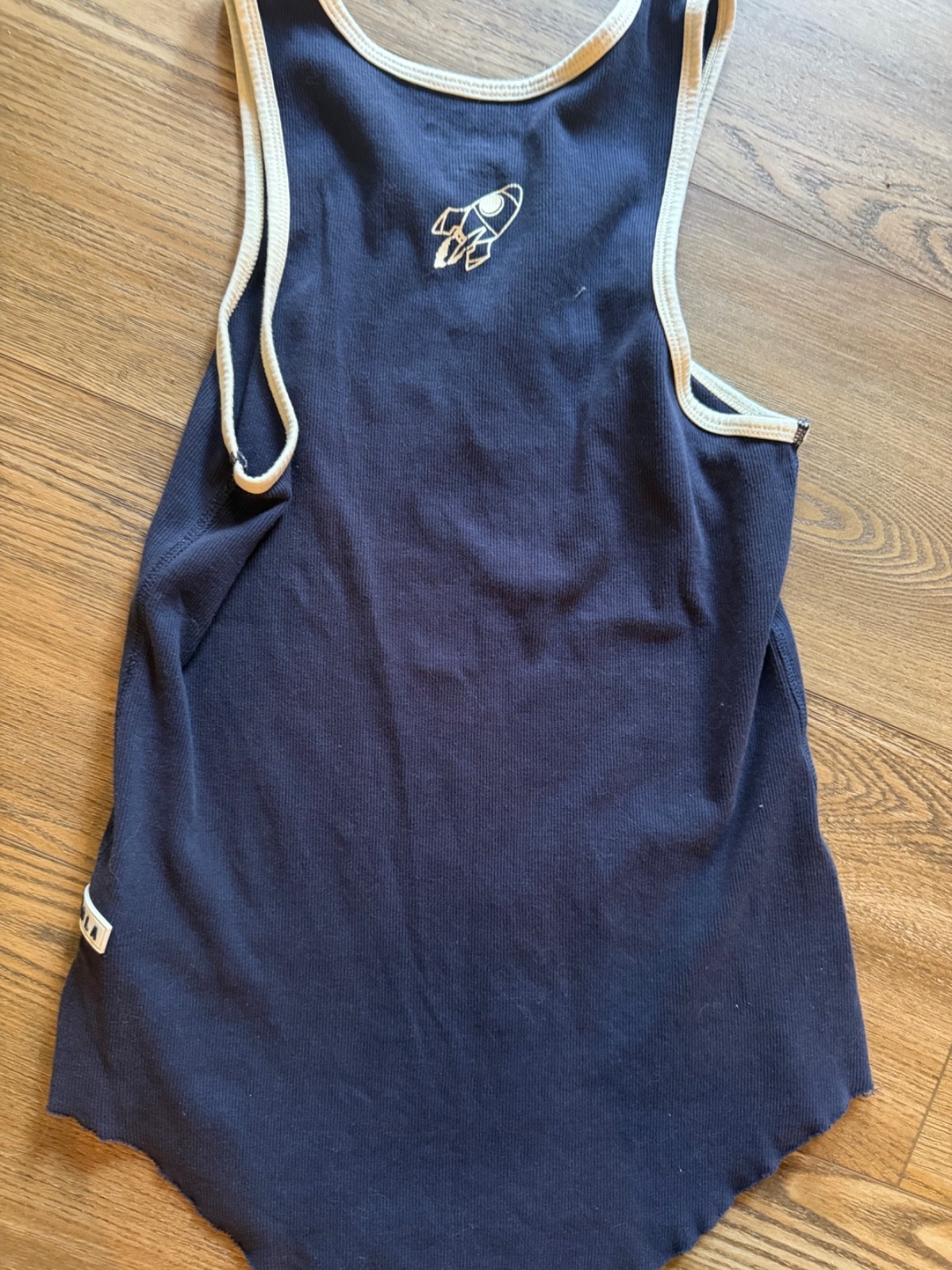 Young LA Men’s Muscle Tank Top Medium Logo Bodybuilding Blue Tan MMXIV gallery