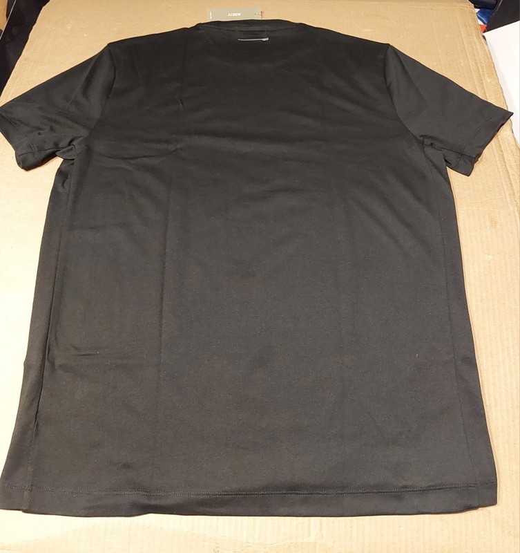 J Crew Men's Large COOLMAX Performance Tee T Shirt Black UPF 50+ BO520 NWT gallery
