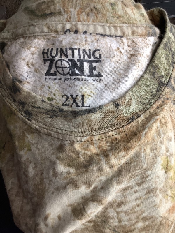 Hunting Zone Men Camo Print Long Sleeve Crew Neck Performance T-Shirts 2XL gallery