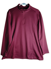 Tri-Mountain Performance Quarter Zip Maroon Burgundy 2XL Womans sweatshirt