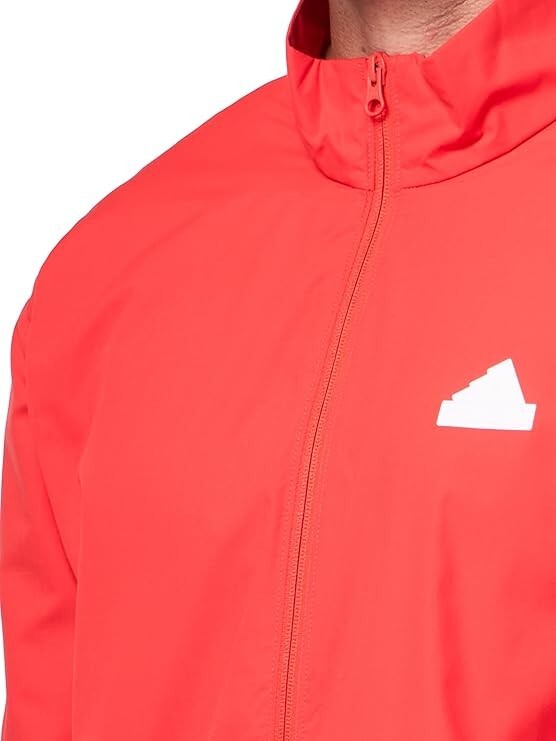 Adidas Men's Future Icon 3-Stripes Woven Track Top, Bright Red, Size -M gallery
