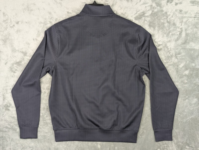 NWT Donald Ross 1/4 Zip Pullover Men's Small Plaid Navy Athleticwear Long Sleeve gallery