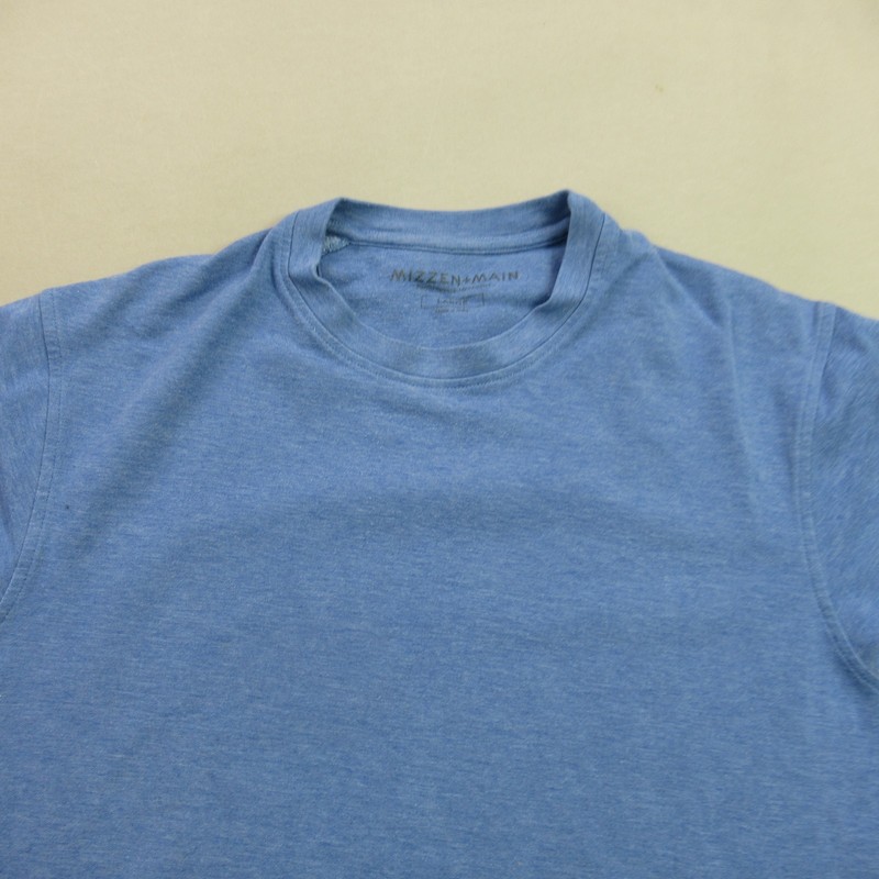 MIZZEN+MAIN Men's Large Blue Performance Long Sleeve Crew Neck Top Activewear gallery