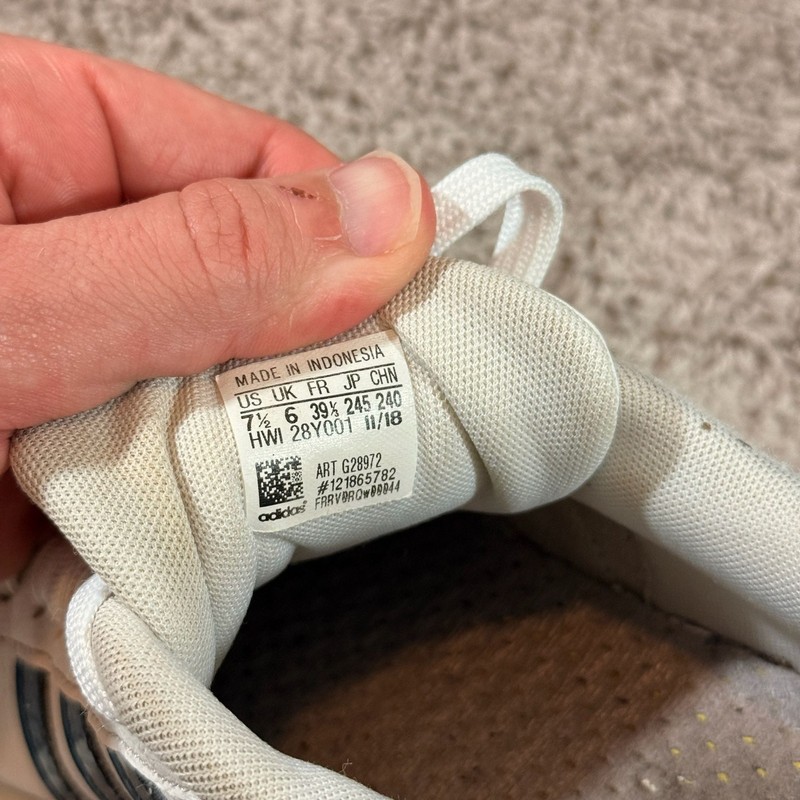 Adidas Grand Court White Blue Stripe Casual Sneakers Womens Size 7.5 EUC gallery
