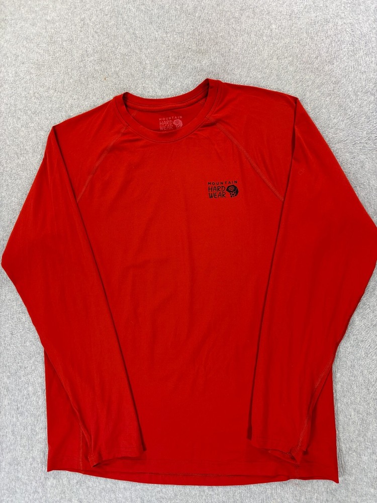 Mountain Hardwear Performance Long Sleeve Crew Pullover (Men's Medium) Red
