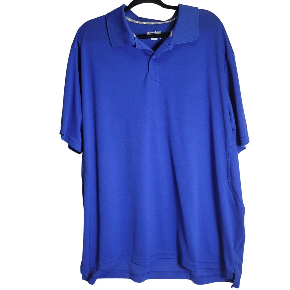 Champion Performance Polo Shirt Mens Big & Tall 3XL Moisture Wicking Blue