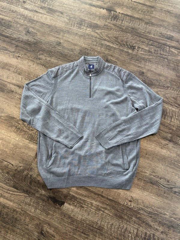 Johnnie-O Mixed Media 1/4 Zip Pullover Mens XL Gray Long Sleeve Outdoors gallery