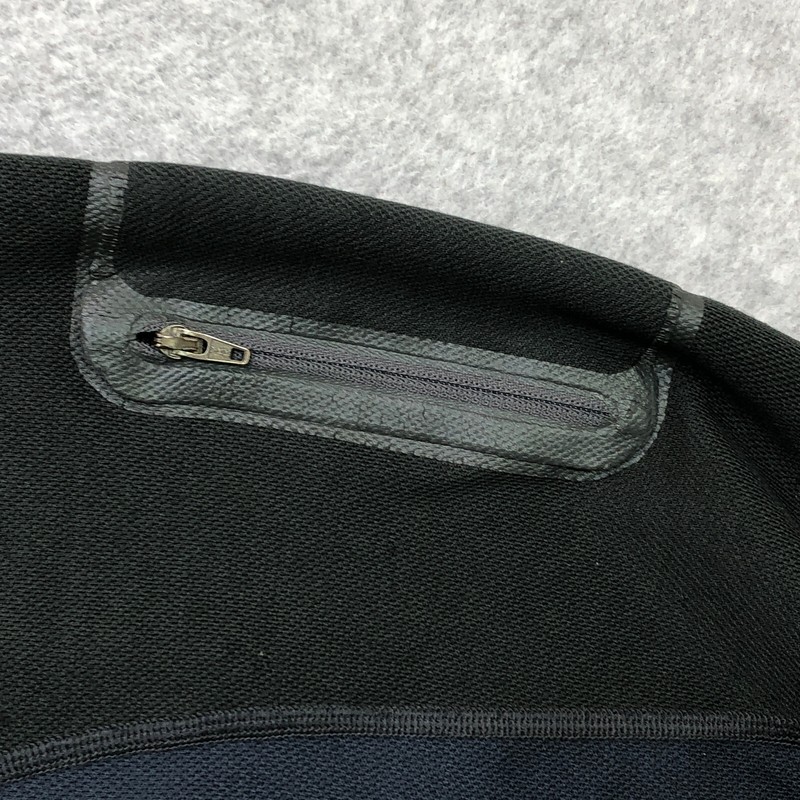 North Face Pullover Men's Large Blue Quarter Zip Outdoor Hiking Pocket Logo gallery
