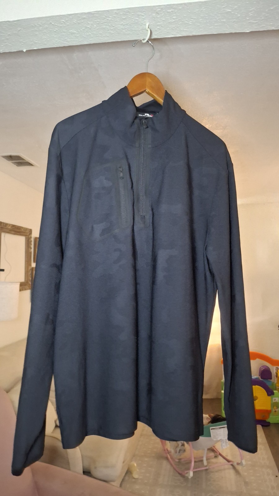 Polo Ralph Lauren Rlx Golf 1/4 Zip Men’s L Camo Jacquard Pullover gallery