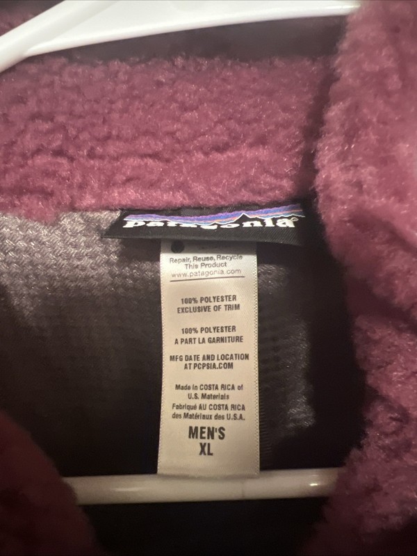 Patagonia Classic Retro-X Full Zip Fleece Vest Size XL Purple gallery