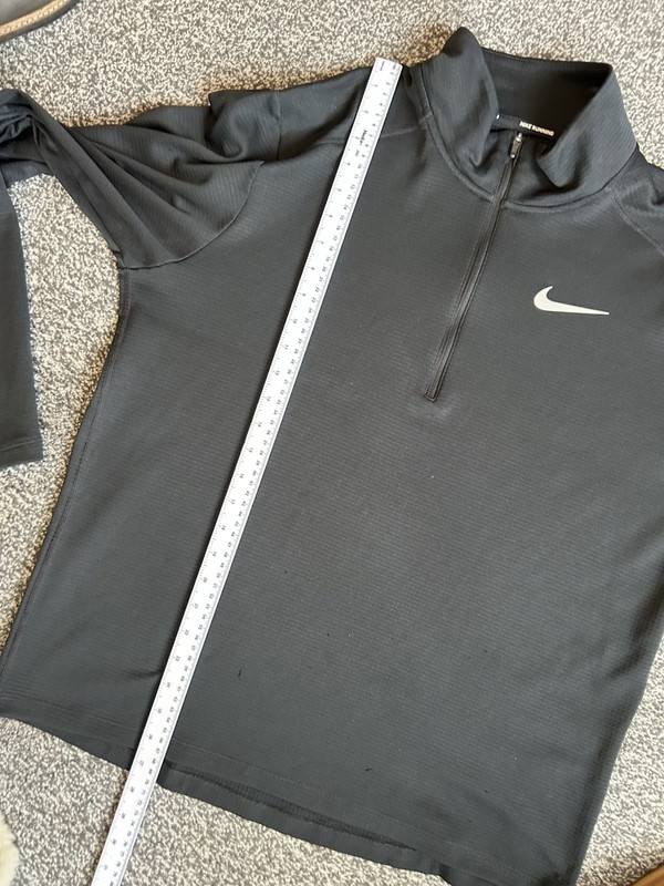Nike Pacer 1/4 1/2 Zip Black Top Pullover Large L BV4755-010 gallery