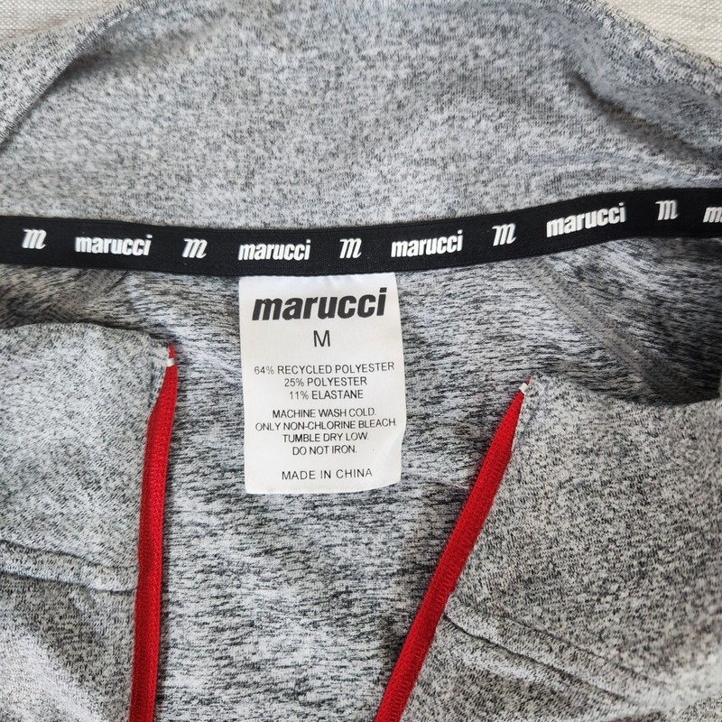 Marucci Men’s 1/4 Zip Pullover Gray Stretch Streetwear Travel Ready Medium gallery