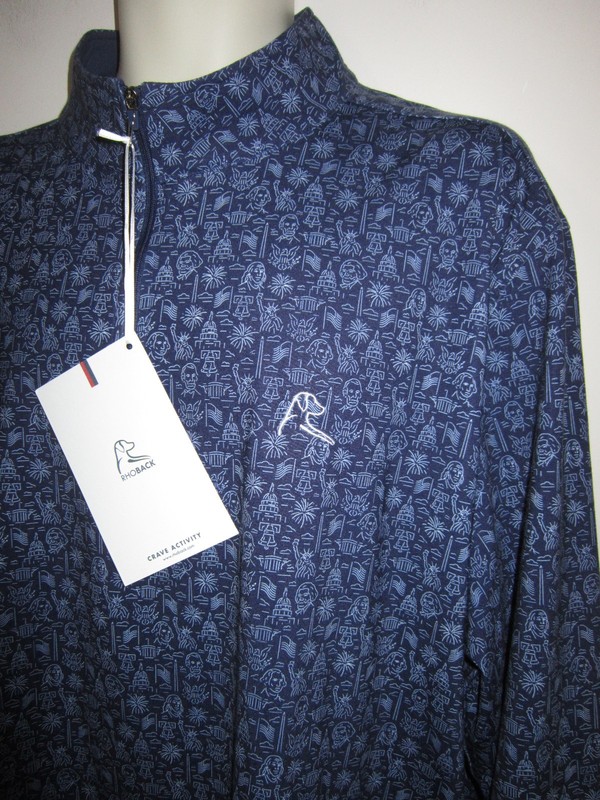 RHOBACK The Washington Performance Q-Zip Quarter Zip Pullover Admiral Navy 3XL gallery