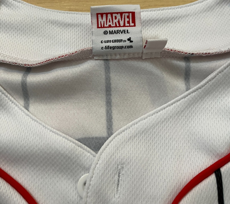 The Amazing Spider-Man Baseball Jersey #62 Men's L Marvel Striped Button Up gallery
