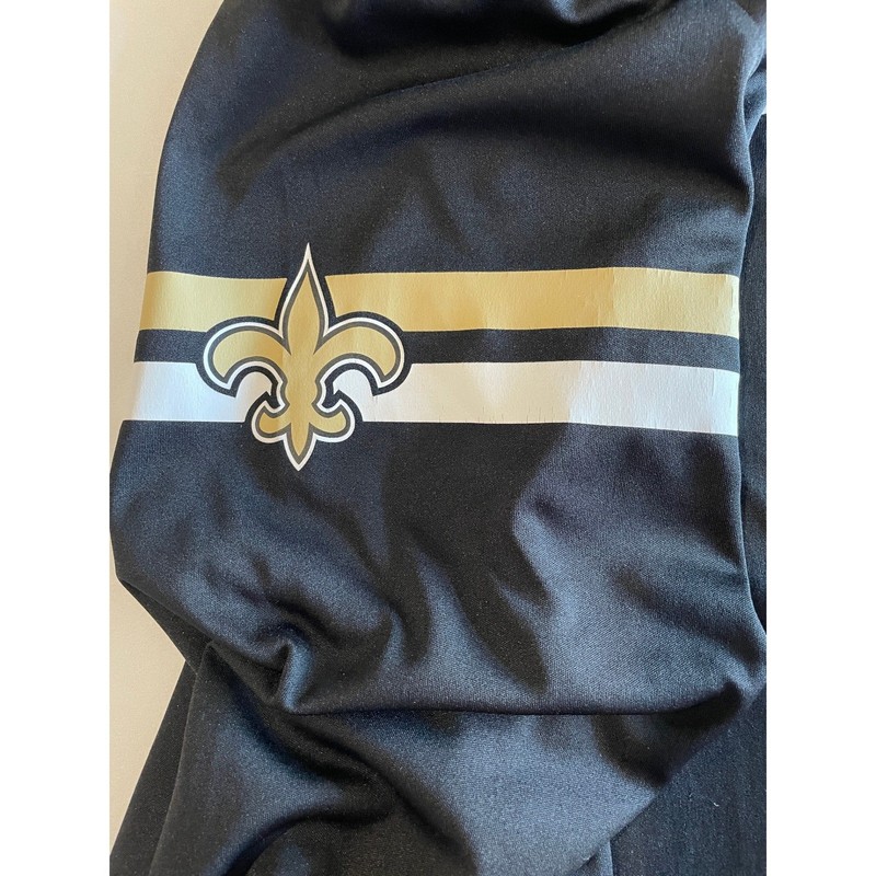 New Orleans Saints NFL Team Apparel Men Large Quarter Zip Pullover Shirt + Scarf gallery