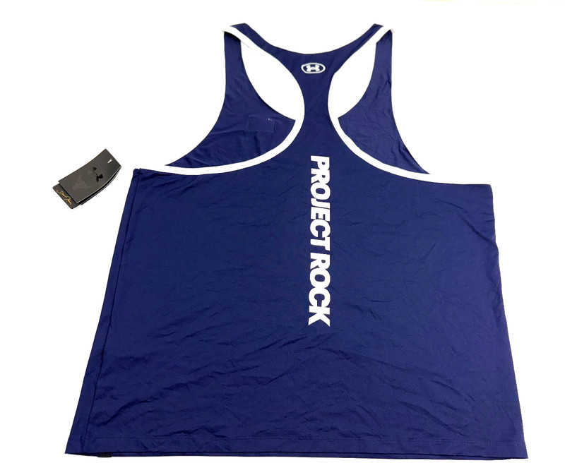 Under Armour Project Rock Hardest Worker In The Room Tank Blue Men XL 1383310 gallery