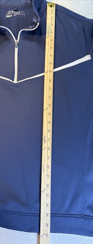 Nike Golf Tour Performance Men’s Large Blue Quarter Zip Pullover Therma-Fit gallery