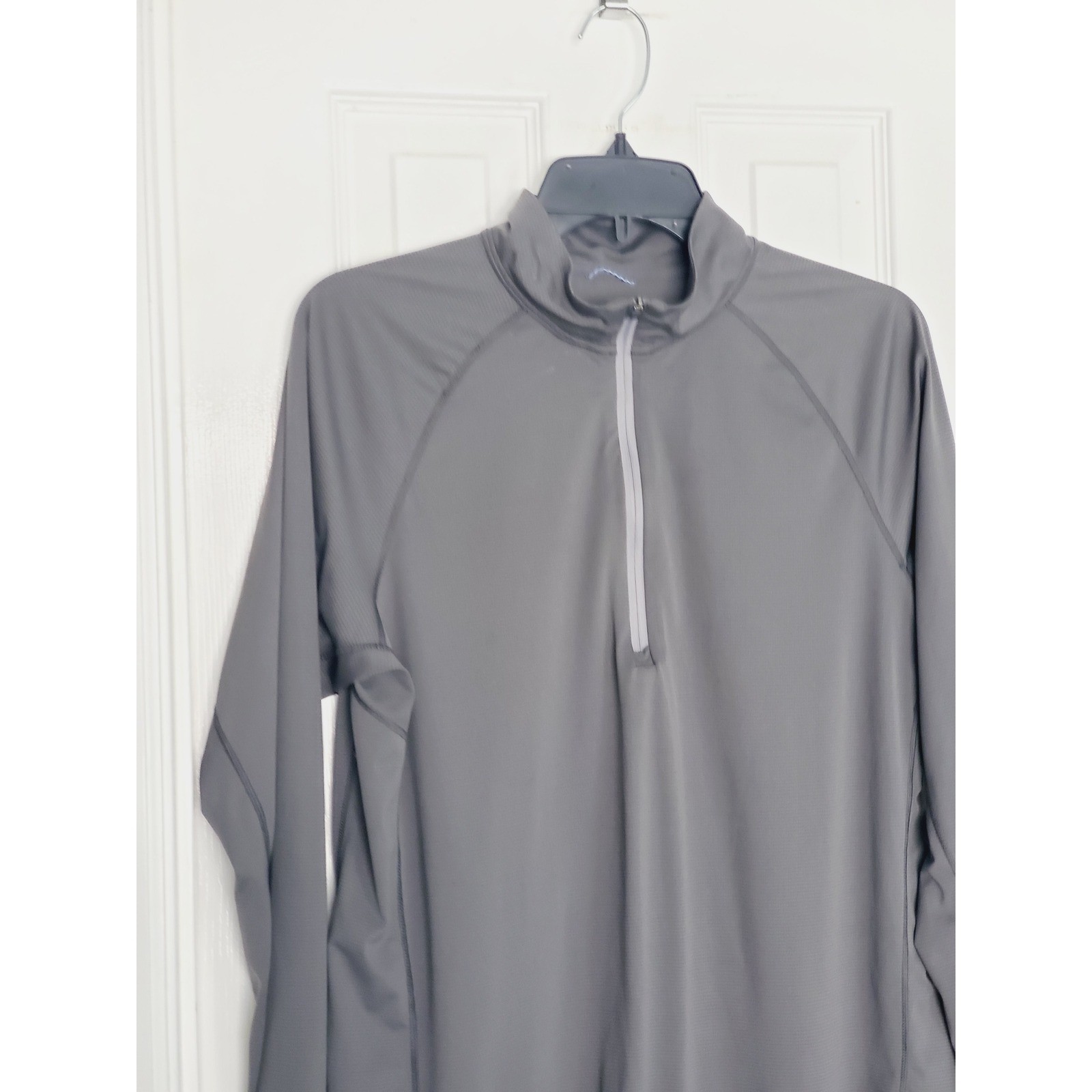 Patagonia Capilene Lightweight Baselayer Gray Quarter Zip Pullover Hiking Large gallery