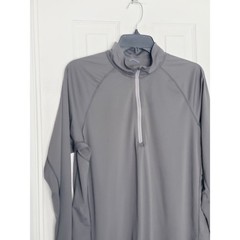 Patagonia Capilene Lightweight Baselayer Gray Quarter Zip Pullover Hiking Large