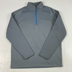 Nike Shirt Mens Large Gray Golf Dri Fit Fleece 1/4 Zip Pullover Golfer Golfing